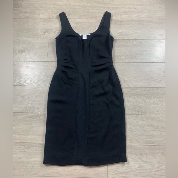 Diane von Furstenberg Black Ulani Stretch Midi Dress - Picture 3 of 16